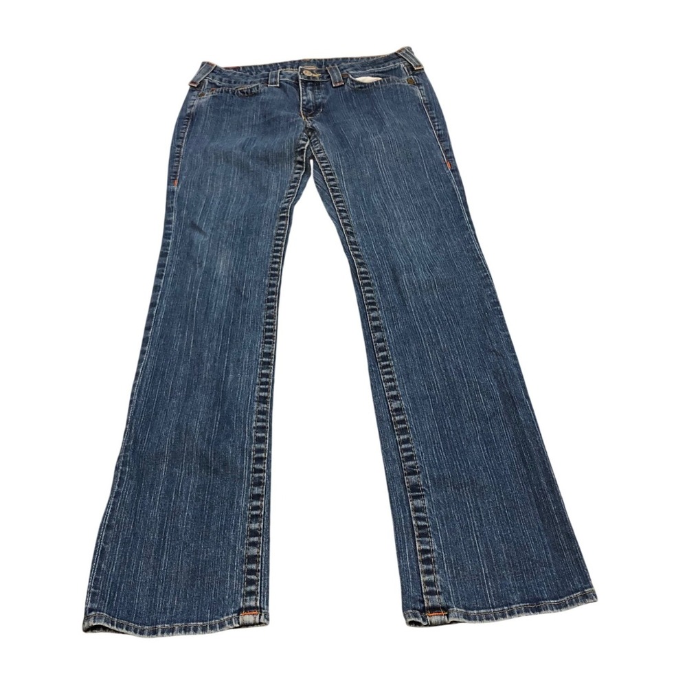 True Religion Johnny Jeans Womens 30 Blue Bootcut Low Rise Made in USA E5502OMC